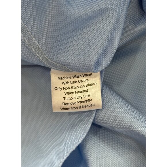 Pronto Uomo Men Size 19 Executive Fit Dress Shirt 2-Ply Cotton Non-Iron Blue NEW - Picture 7 of 7